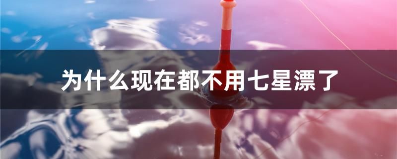 為什么現(xiàn)在都不用七星漂了