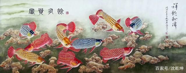 金龍魚國畫