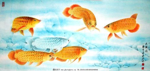 國(guó)畫工筆金龍魚作品欣賞大全