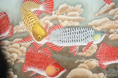 畫金龍魚的大師作品