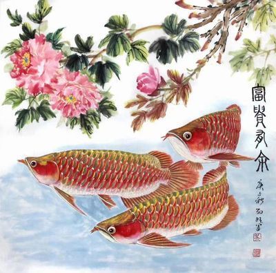 金龍魚畫家是誰：金龍魚畫家劉千碩的作品是指哪些擅長繪制金龍魚形象的畫家 龍魚百科 第3張