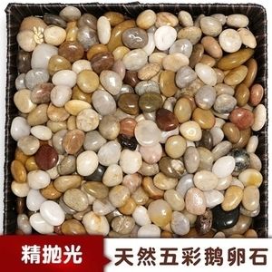 鵝卵石做魚缸假山樣圖