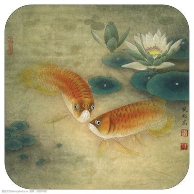 最大的金龍魚水墨畫：最大的金龍魚水墨畫《金龍魚》國畫作品和相關(guān)知識 龍魚百科 第3張