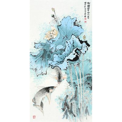 金龍魚畫家王健簡(jiǎn)介及作品：金龍魚畫家王健的藝術(shù)成就備受矚目，藝術(shù)成就備受矚目 龍魚百科 第1張