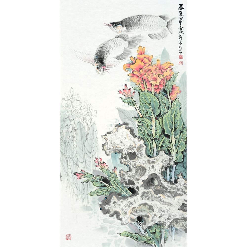 金龍魚畫家王健簡(jiǎn)介及作品：金龍魚畫家王健的藝術(shù)成就備受矚目，藝術(shù)成就備受矚目 龍魚百科 第3張