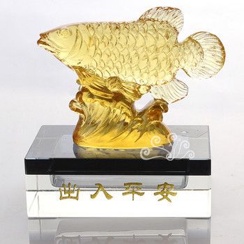 金龍魚金擺件：金龍魚金擺件吉祥如意元寶寓意著吸八方財(cái)源納萬(wàn)福之意