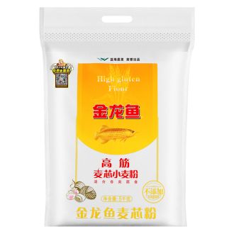 金龍魚高筋麥芯粉5kg是一種通用粉，總凈含量為2.51-5kg：金龍魚高筋麥芯粉