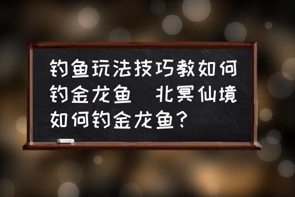 釣金龍魚的方法和技巧：《釣魚大咖》金龍魚怎么釣金龍魚的方法和技巧和技巧