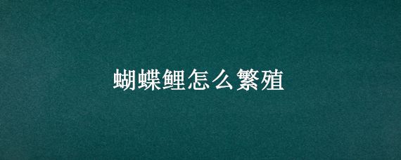 蝴蝶鯉的飼養(yǎng)技巧，：蝴蝶鯉在家庭魚(yú)缸中可以繁殖的重要方面是關(guān)于蝴蝶鯉的飼養(yǎng)技巧 魚(yú)缸百科 第1張