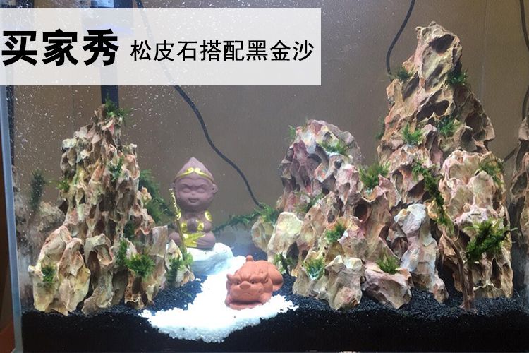 黑金沙魚(yú)缸造景效果圖黑金沙魚(yú)缸造景效果圖：黑金沙魚(yú)缸造景效果圖“黑金沙魚(yú)缸造景效果圖” 魚(yú)缸百科 第3張