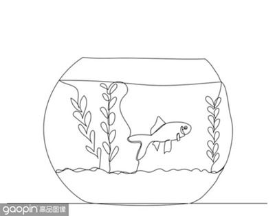 魚缸裝飾簡(jiǎn)筆畫（教你畫魚缸簡(jiǎn)筆畫） 魚缸風(fēng)水 第3張