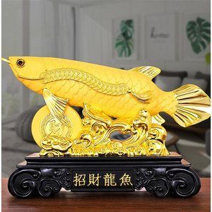 電視柜上擺放金龍魚的擺件好嗎（金龍魚擺件怎么擺放位置） 魚缸風(fēng)水 第5張