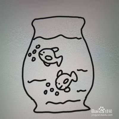 魚缸圖畫簡筆畫，兒童魚缸簡筆畫配色技巧兒童魚缸簡筆畫配色技巧