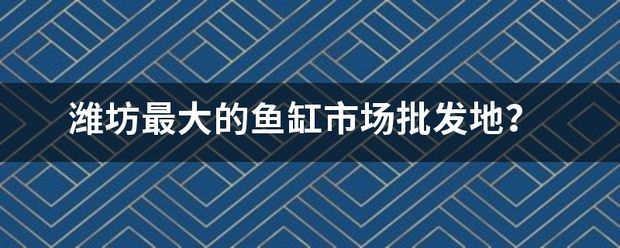 濰坊魚缸批發(fā)市場(chǎng)：山東濰坊魚缸批發(fā)市場(chǎng) 全國(guó)觀賞魚市場(chǎng) 第9張