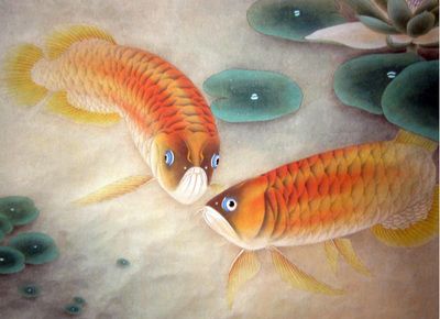 金龍魚(yú)裝飾畫(huà)的風(fēng)水講究：如何選擇金龍魚(yú)畫(huà)的顏色 金龍魚(yú)百科 第3張