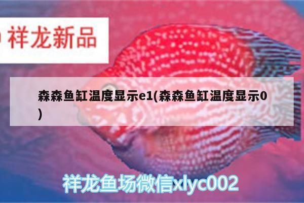 森森魚缸加熱棒顯示e1如何處理：森森魚缸加熱棒e1故障常見原因 魚缸百科 第5張