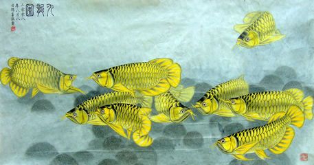 金龍魚繪畫：《金龍魚與健康》金龍魚的基本畫法及注意事項(xiàng) 龍魚百科 第1張