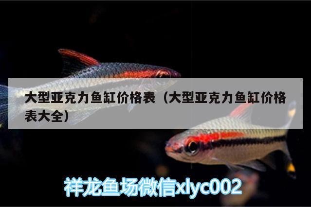 大型亞克力魚缸價格表（大型亞克力魚缸價格表大全）