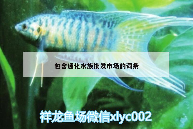 包含通化水族批發(fā)市場的詞條