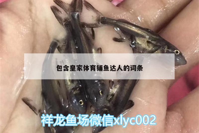 包含皇家體育鋪魚達(dá)人的詞條