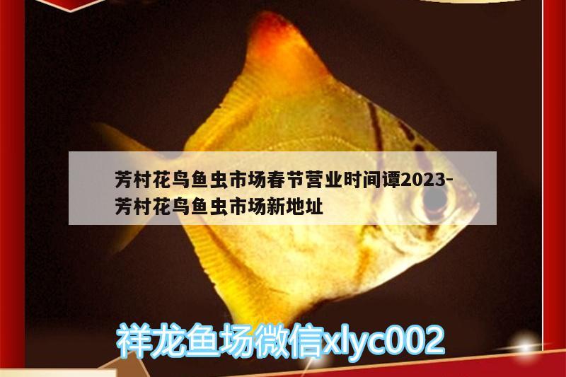 芳村花鳥魚蟲市場春節(jié)營業(yè)時(shí)間譚2023:芳村花鳥魚蟲市場新地址