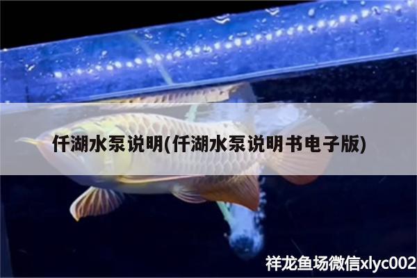 仟湖水泵說明(仟湖水泵說明書電子版) 仟湖