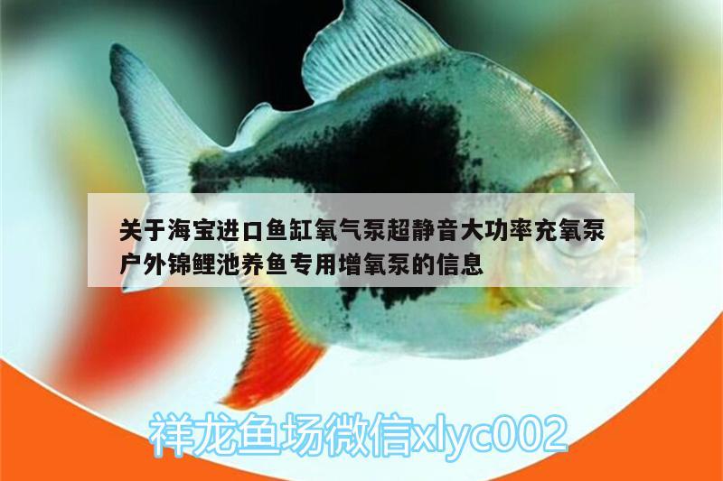 關(guān)于海寶進(jìn)口魚缸氧氣泵超靜音大功率充氧泵戶外錦鯉池養(yǎng)魚專用增氧泵的信息 廣州水族器材濾材批發(fā)市場(chǎng)