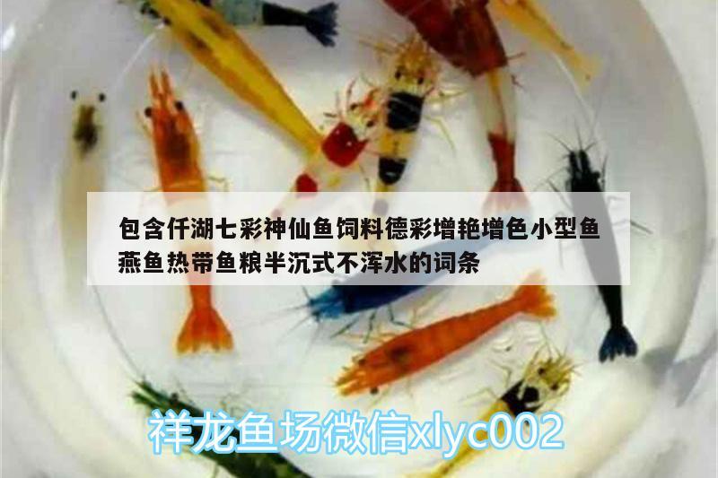 包含仟湖七彩神仙魚飼料德彩增艷增色小型魚燕魚熱帶魚糧半沉式不渾水的詞條 仟湖