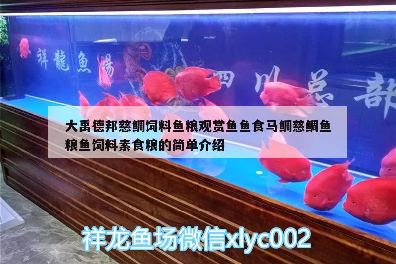 大禹德邦慈鯛飼料魚糧觀賞魚魚食馬鯛慈鯛魚糧魚飼料素食糧的簡(jiǎn)單介紹