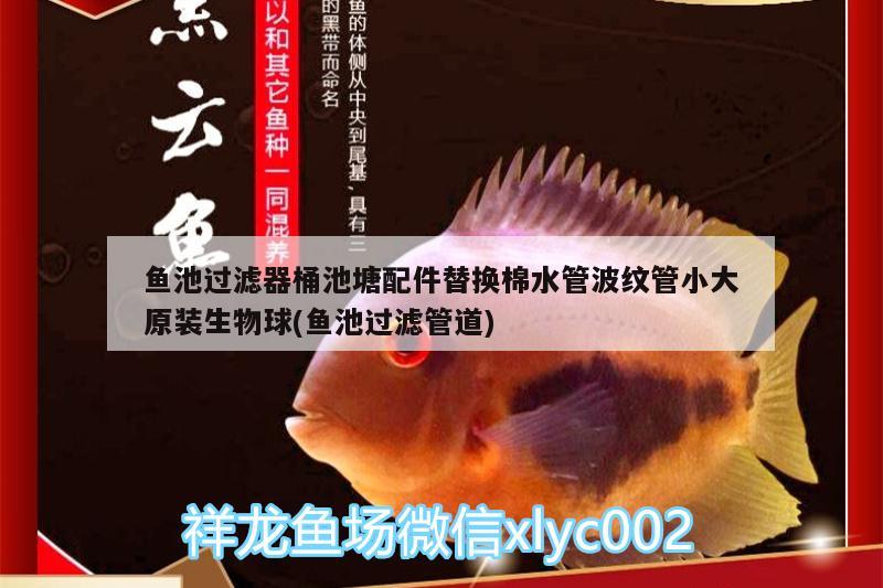 魚池過濾器桶池塘配件替換棉水管波紋管小大原裝生物球(魚池過濾管道)