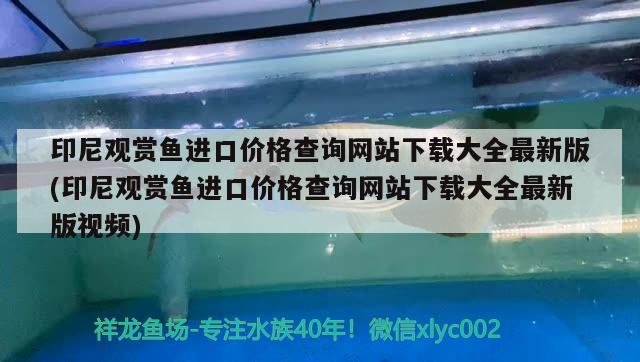 印尼觀賞魚(yú)進(jìn)口價(jià)格查詢網(wǎng)站下載大全最新版(印尼觀賞魚(yú)進(jìn)口價(jià)格查詢網(wǎng)站下載大全最新版視頻)