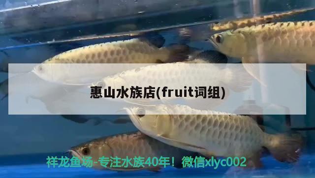 惠山水族店(fruit詞組)