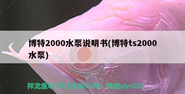 博特2000水泵說明書(博特ts2000水泵) 博特水族