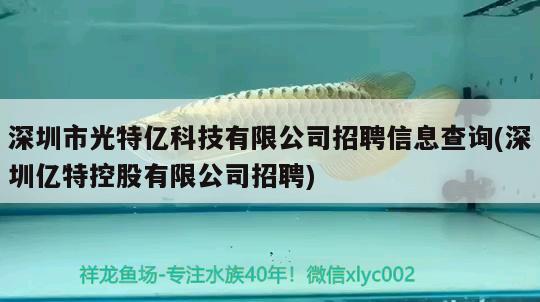 深圳市光特億科技有限公司招聘信息查詢(深圳億特控股有限公司招聘) 光特億