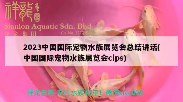 2023中國(guó)國(guó)際寵物水族展覽會(huì)總結(jié)講話(中國(guó)國(guó)際寵物水族展覽會(huì)cips)