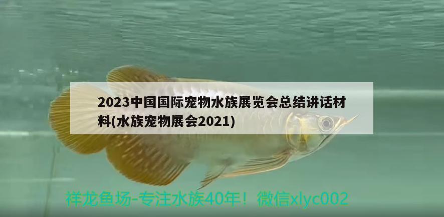 2023中國國際寵物水族展覽會總結(jié)講話材料(水族寵物展會2021) 水族展會