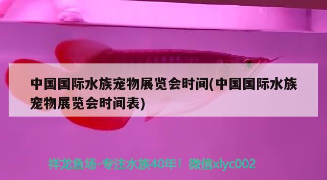 中國國際水族寵物展覽會(huì)時(shí)間(中國國際水族寵物展覽會(huì)時(shí)間表)