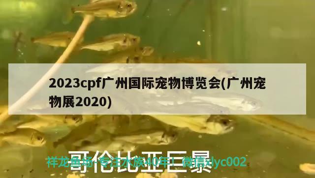 2023cpf廣州國(guó)際寵物博覽會(huì)(廣州寵物展2020)