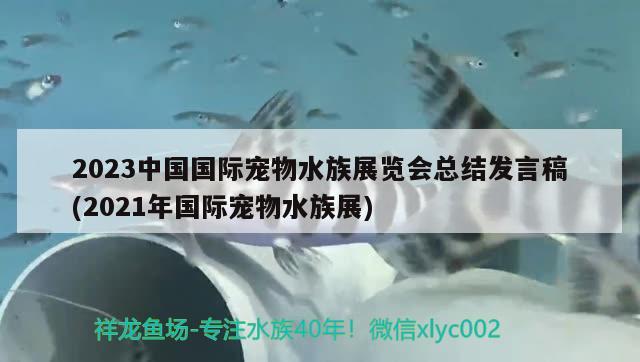 2023中國國際寵物水族展覽會總結(jié)發(fā)言稿(2021年國際寵物水族展) 水族展會