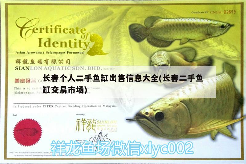 長春個人二手魚缸出售信息大全(長春二手魚缸交易市場)